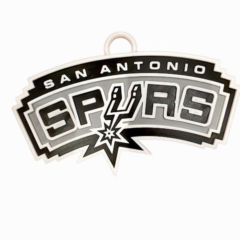 San Antonio Spurs NBA Basketball Logo Hanging Charm/Tag Black Gray White